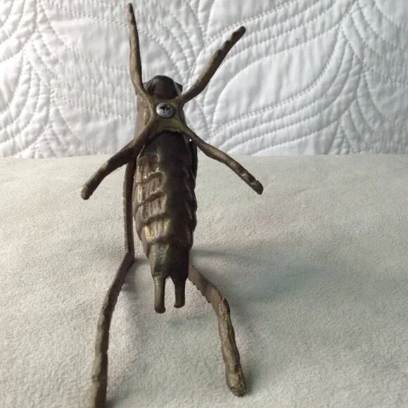 VTG Large Brass Grasshopper; Missing antennae, Avant Garde, Collectible, Stylish - Picture 5 of 5